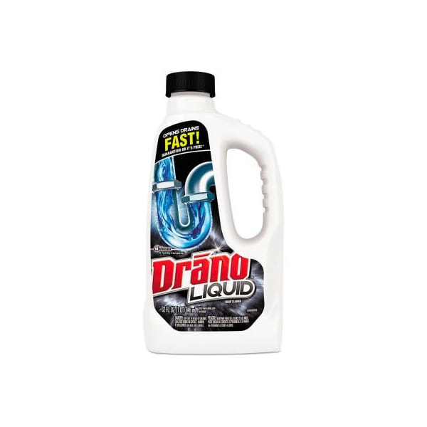 Sc Johnson Drano Liquid Drain Cleaner, 32 Oz. Safety Cap Bottle, 12/Carton 318593 - main